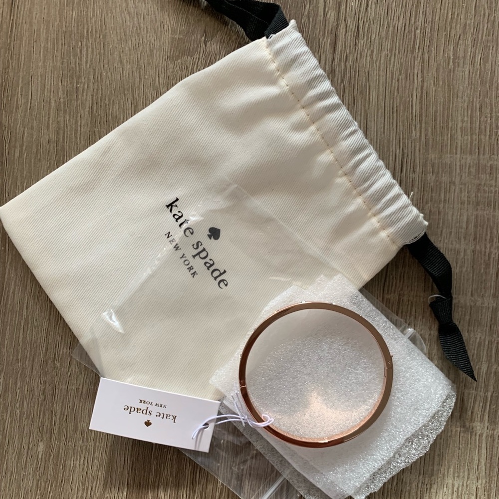 Kate Spade Rose Gold Bangle w/ Crystals NWT